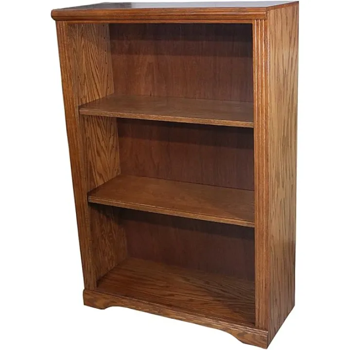 48 in. Oak Open Bookcase with Arched Base, Medium