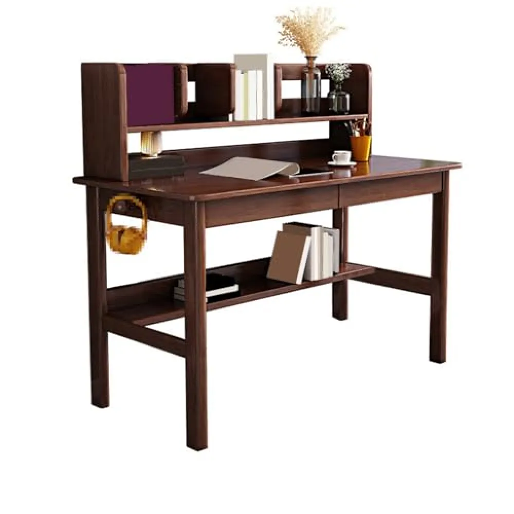 Generico Scrivania in Legno di caucciù Bianco - Tavolo da Ufficio Resistente, Perfetto per casa, Studio e spazi di Lavoro - Design Elegante, Robusto e Versatile per Tutti Gli Ambienti