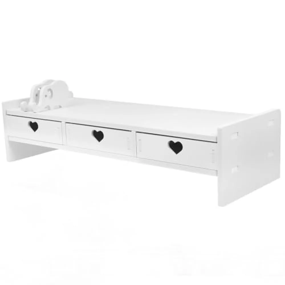 Homoyoyo per Monitor Scrivania Cassetto Organizer Ergonomico in PVC per Computer Rialzato per Laptop e Ufficio Mantenere la Scrivania Ordinata