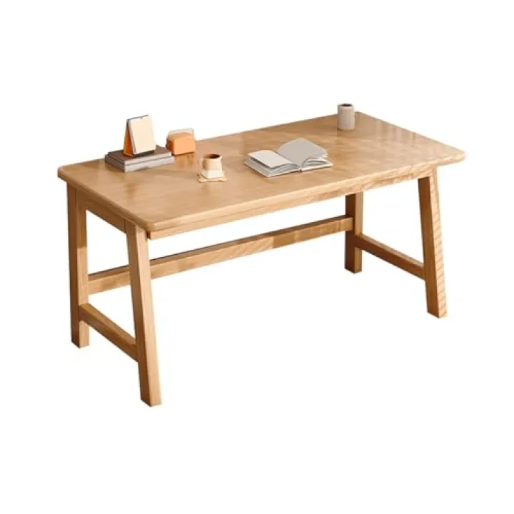 Scrivania trapezoidale Semplice con Struttura Stabile, 120x60 cm (47,2x23,6 Pollici), Tavolo Versatile per Ufficio Domestico, Studio e Soggiorno.