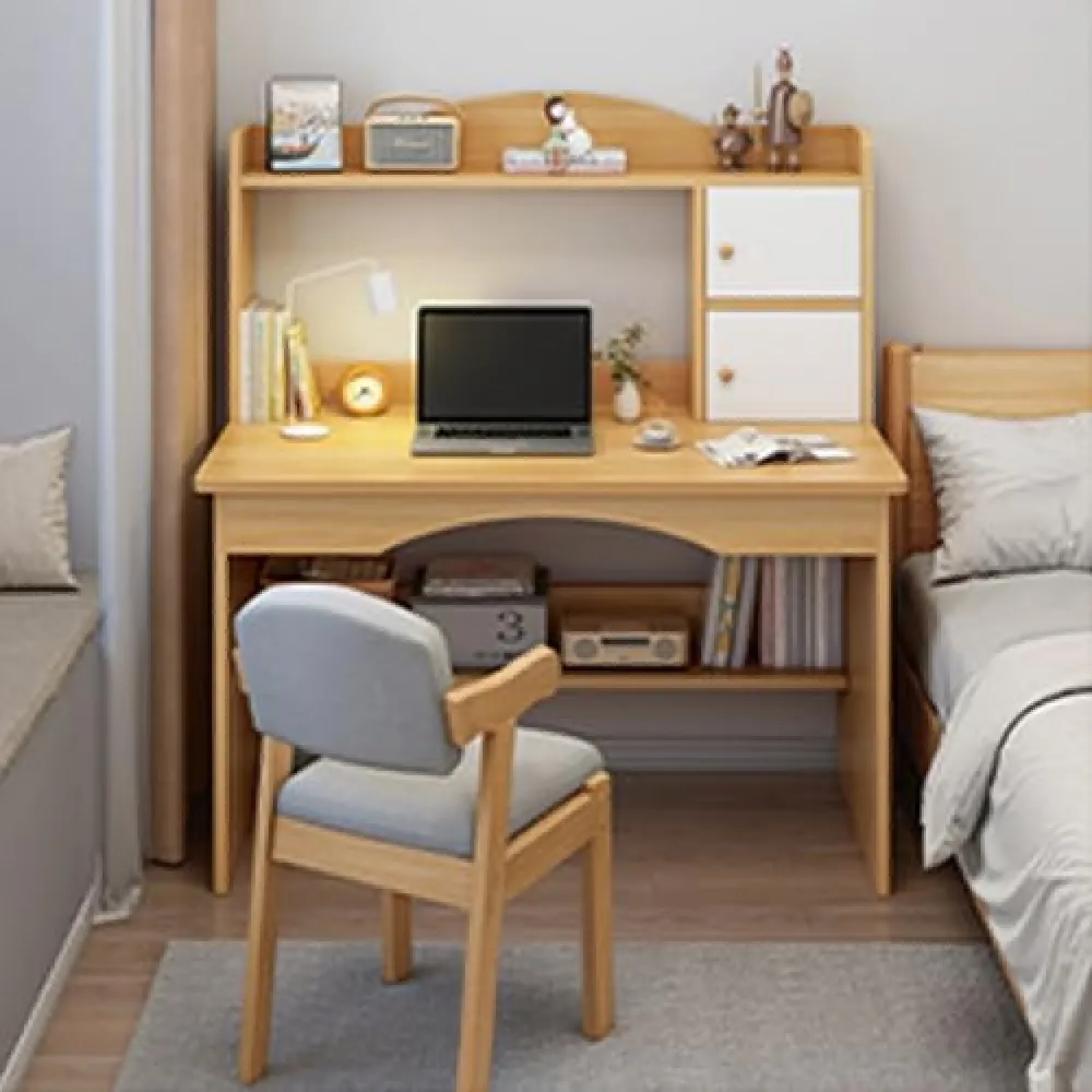 Generico Scrivania Moderna per Computer con credenza e libreria, scrivania per Ufficio con cassetti, Tavolo da Studio, Elegante e Funzionale, 80x48x113 cm, per la produttività.