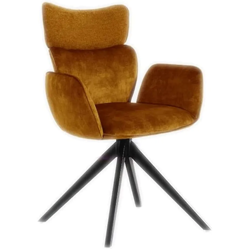 Office Chair Desk Chair Comfortable Middle Back Manrial Chairs for Office Executive Chairs (Ginger Yellow Rotating)