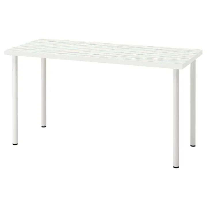 ProTuning LAGKAPTEN/ADILS Scrivania, griglia multicolore/bianco, 140x60 cm