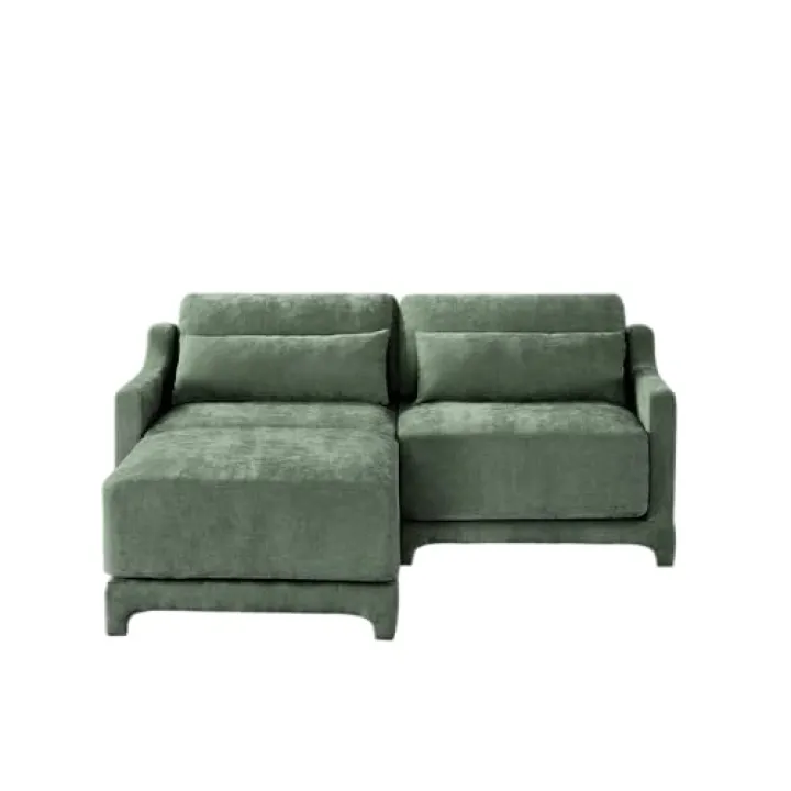 Homy Casa Modern Chenille Couches with Soft Cushions and Ergonomic Design, Comfortable Seating for Living Rooms, Bedrooms, and Home Offices (Green)