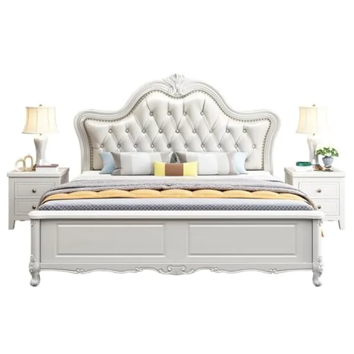 LSIGHTUS White Modern Light Luxury Full Size Queen Size Lift Up Storage Bed Queen Bed Frame Wooden Slats Support, Noise-Free