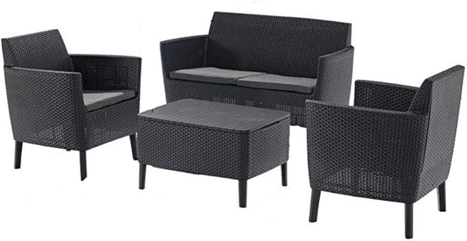 Rattan Sofa Coffee Table Four-Piece Set Combination Balcony Sofa Hotel Balcony Plastic Outdoor