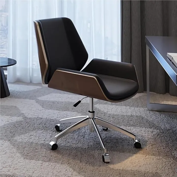 Ergonomic Executive Computer Chair Adjustable Height PU Leather Office Desk Chair Comfortable High Back Seating for Long Time Use Home Office Task Chair(Color 1)