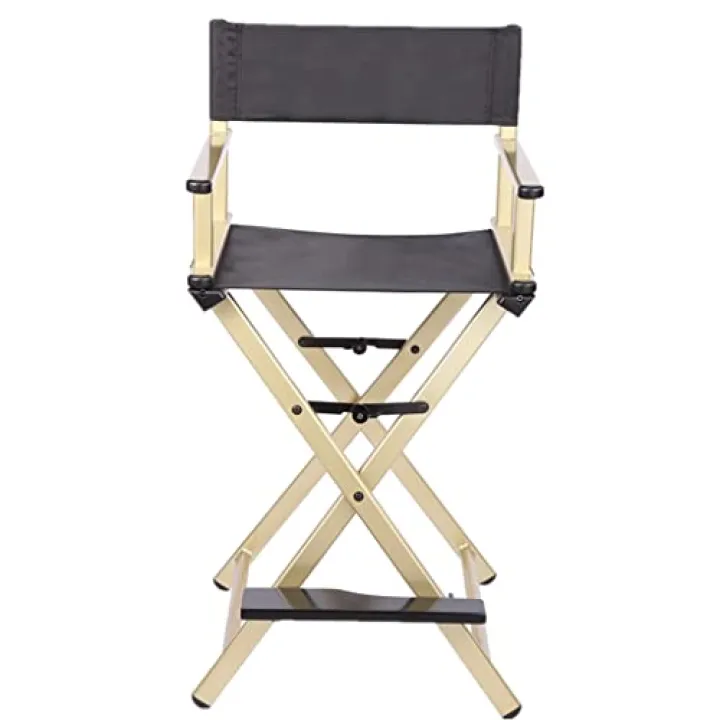 Sedia da regista pieghevole in alluminio per truccatore, portatile, per fotografia e uso all'aperto, leggera, compatta, facile da trasportare