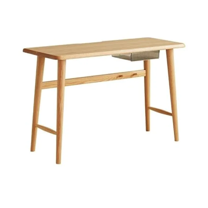 Generico Scrivania per Computer in Legno massello, Tavolo da Studio a Parete in Rovere, toletta Stretta per Ufficio Domestico, scrivania Versatile (1200x400x750 mm) - Ideale per soluzioni salvaspazio