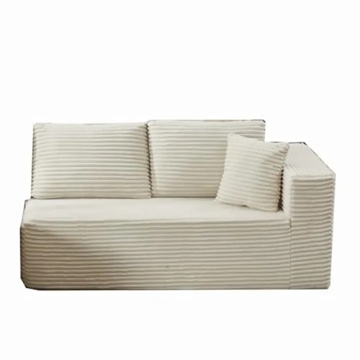 Modular Sectional Couches for Living Room: Right Long Seat (Black),SF502CBK (Beige+2 Seat)