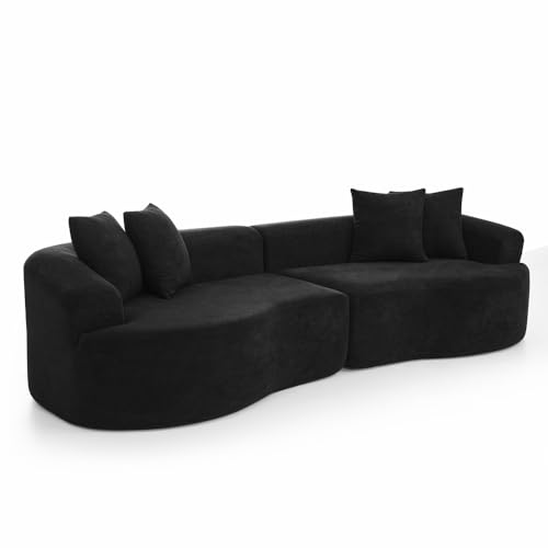 WYMCHMSX Fabric Sectional Sofa, Couch, 4-Seater， Living Room ，Apartments No Assembly Needed