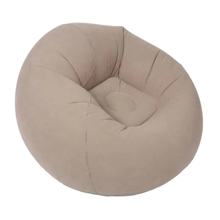 BESTonZON Poltrona Gonfiabile Per Campeggio Divano Sacco Portatile Lavabile Superficie Floccata Per Esterni Lettura e Relax All Aperto