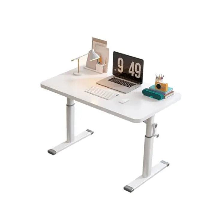 Scrivania Regolabile in Piedi per Bambini - Tavolo ergonomico per Laptop, scrivania Bianca con Sollevamento, Tavolo da Studio e postazione di Lavoro per Ufficio Domestico, scrivania Perfetta