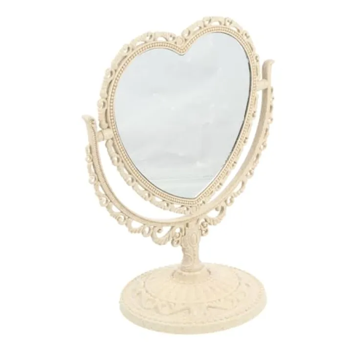 TOYZFRIENDY Vintage Tavolo con Base Stabile Cosmetico Girevole Antiruggine per Rasatura e della per