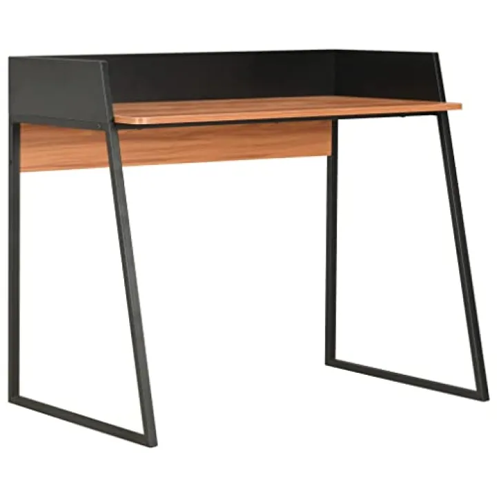 Generico Scrivania Moderna per Computer, Nera e Marrone 90x60x88 cm - Scrivania Versatile per Ufficio, Tavolo da Studio, postazione di Lavoro per L'Ufficio Domestico, Elegante scrivania per PC per Un