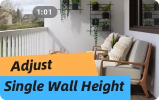 How to set the height of single wall and all walls?