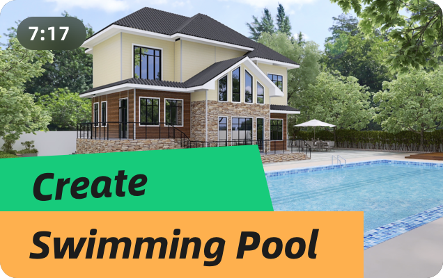 How to make an Outdoor Swimming Pool with Interior Modeling 2.0?
